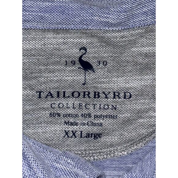 NEW TAILORBYRD Men's Polo Shirt Short Sleeves Button-Up Chambray Pocket NWT‎ - Picture 10 of 10
